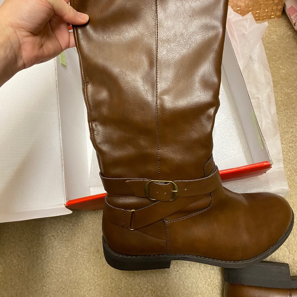 Knee high brown boots